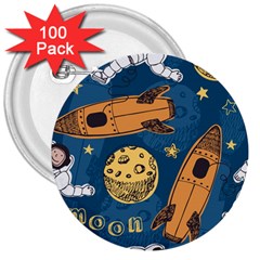 Missile Pattern 3  Buttons (100 Pack)  by Ravend