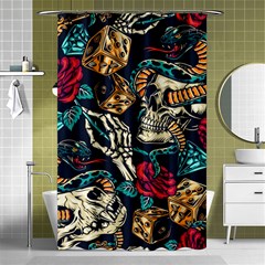 Vintage Art Tattoos Colorful Seamless Pattern Shower Curtain 48  X 72  (small)  by Ravend