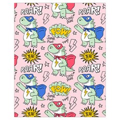 Seamless Pattern With Many Funny Cute Superhero Dinosaurs T-rex Mask Cloak With Comics Style Drawstring Bag (small) by Ravend