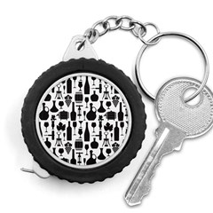 Wine Pattern Black White Measuring Tape by Jancukart