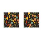 Christmas Seamless Pattern Cufflinks (Square) Front(Pair)