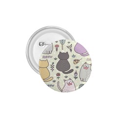 Funny Cartoon Cats Seamless Pattern 1 75  Buttons by Jancukart