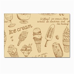 Ice-cream-vintage-pattern Postcards 5  X 7  (pkg Of 10) by Jancukart