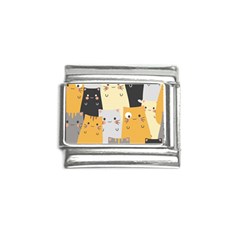 Seamless Pattern Cute Cat Cartoons Italian Charm (9mm) by Wegoenart