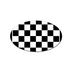 Chess Board Background Design Sticker (oval) by Wegoenart