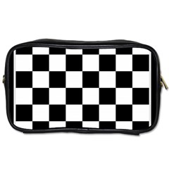 Chess Board Background Design Toiletries Bag (two Sides) by Wegoenart