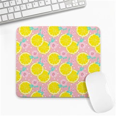 Pink Lemons Large Mousepad by ConteMonfrey