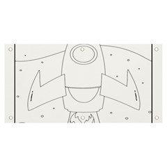 Starship Doodle - Space Elements Banner And Sign 6  X 3  by ConteMonfrey