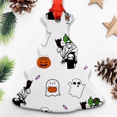 Halloween Jack O Lantern Vector Christmas Tree Ornament (two Sides) by Ravend