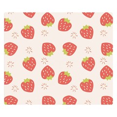 Strawberries Pattern Design Double Sided Flano Blanket (small)  by Wegoenart