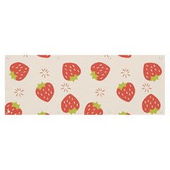 Strawberries Pattern Design Banner And Sign 8  X 3  by Wegoenart