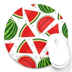 Watermelon Cuties White Round Mousepad Front