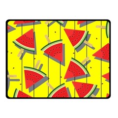 Yellow Watermelon Popsicle  Fleece Blanket (small) by ConteMonfrey