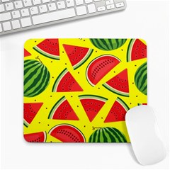 Yellow Watermelon   Large Mousepad by ConteMonfrey