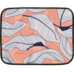 Floral-seamless-pattern-with-leaves-tropical-background Fleece Blanket (Mini) 35 x27  Blanket