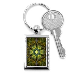 Fractal Fantasy Design Background Key Chain (rectangle) by Wegoenart