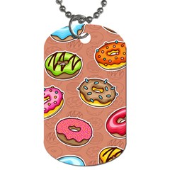 Doughnut Doodle Colorful Seamless Pattern Dog Tag (one Side) by Wegoenart