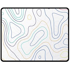 Abstract Colorful Topographic Map Design Vector Fleece Blanket (medium)  by Wegoenart