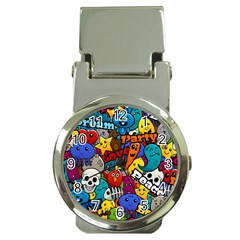 Graffiti Characters Seamless Pattern Money Clip Watches by Wegoenart