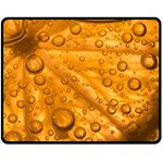 Lime Water Bubbles Macro Light Detail Background Fleece Blanket (Medium)  60 x50  Blanket Front