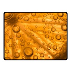 Lime Water Bubbles Macro Light Detail Background Fleece Blanket (small) by Wegoenart