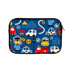 Car Cars Seamless Pattern Vector Rescue Team Cartoon Apple Ipad Mini Zipper Cases by Wegoenart