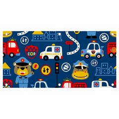 Car Cars Seamless Pattern Vector Rescue Team Cartoon Banner And Sign 4  X 2  by Wegoenart