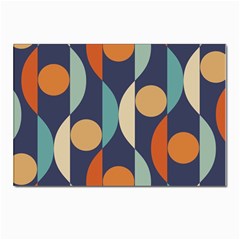 Mid Century Vintage Retro Geometric Postcard 4 x 6  (pkg Of 10) by Wegoenart