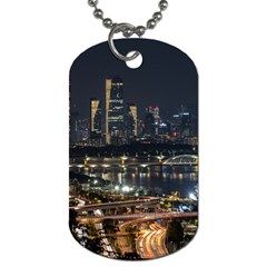 Seoul Building City Night View Dog Tag (one Side) by Wegoenart