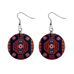 Armenian Old Carpet  Mini Button Earrings by Gohar