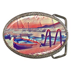 Boats On Lake Garda Belt Buckles by ConteMonfrey