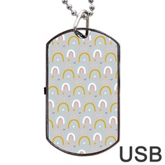 Rainbow Pattern Dog Tag Usb Flash (two Sides) by ConteMonfrey