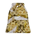 Dove Flowers Pattern Birds Flying Wings Animals Bell Ornament (Two Sides) Front