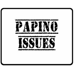 Papino Issues - Funny Italian Humor  Fleece Blanket (medium)  by ConteMonfrey