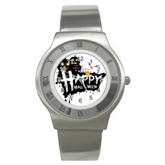 Happy Halloween Stainless Steel Watch by Jancukart