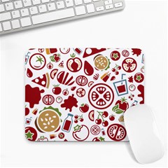 Pizza Seamless Pattern Background Small Mousepad by Jancukart