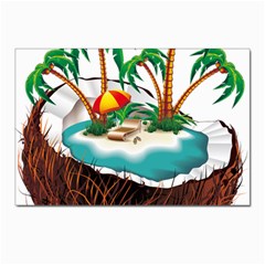 Coconut And Holiday Beach Food Postcards 5  X 7  (pkg Of 10) by Jancukart