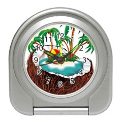 Coconut And Holiday Beach Food Travel Alarm Clock by Jancukart