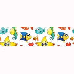 Fish Ocean Water Sea Life Seamless Background Large Bar Mat by Jancukart