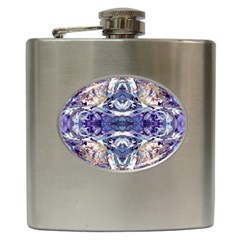 Amethyst Repeats Hip Flask (6 Oz) by kaleidomarblingart