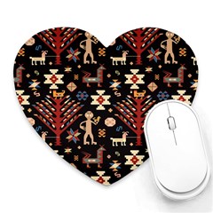 Carpet-symbols Heart Mousepad by Gohar