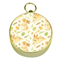 Cute Rabbits - Easter Spirit  Gold Compasses by ConteMonfrey