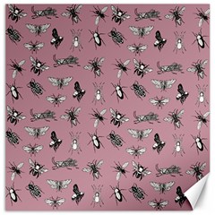 Insects Pattern Canvas 12  X 12  by Valentinaart