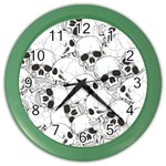 Skull pattern Color Wall Clock Front