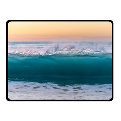 Beach Sea Waves Water Ocean Landscape Nature Double Sided Fleece Blanket (small)  by danenraven