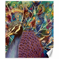 Peacock Mixed Media Bird Animal Canvas 20  X 24  by danenraven