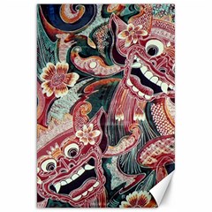 Indonesia Bali Batik Fabric Impression Patterns Canvas 20  X 30  by danenraven