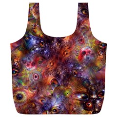 Fantasy Surreal Animals Psychedelic Pattern Full Print Recycle Bag (xl) by danenraven