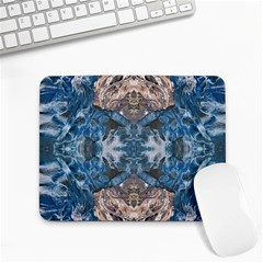 Turquoise Symmetry Small Mousepad by kaleidomarblingart