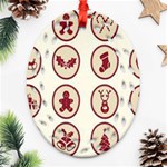 Christmas winter symbols Oval Filigree Ornament (Two Sides) Front